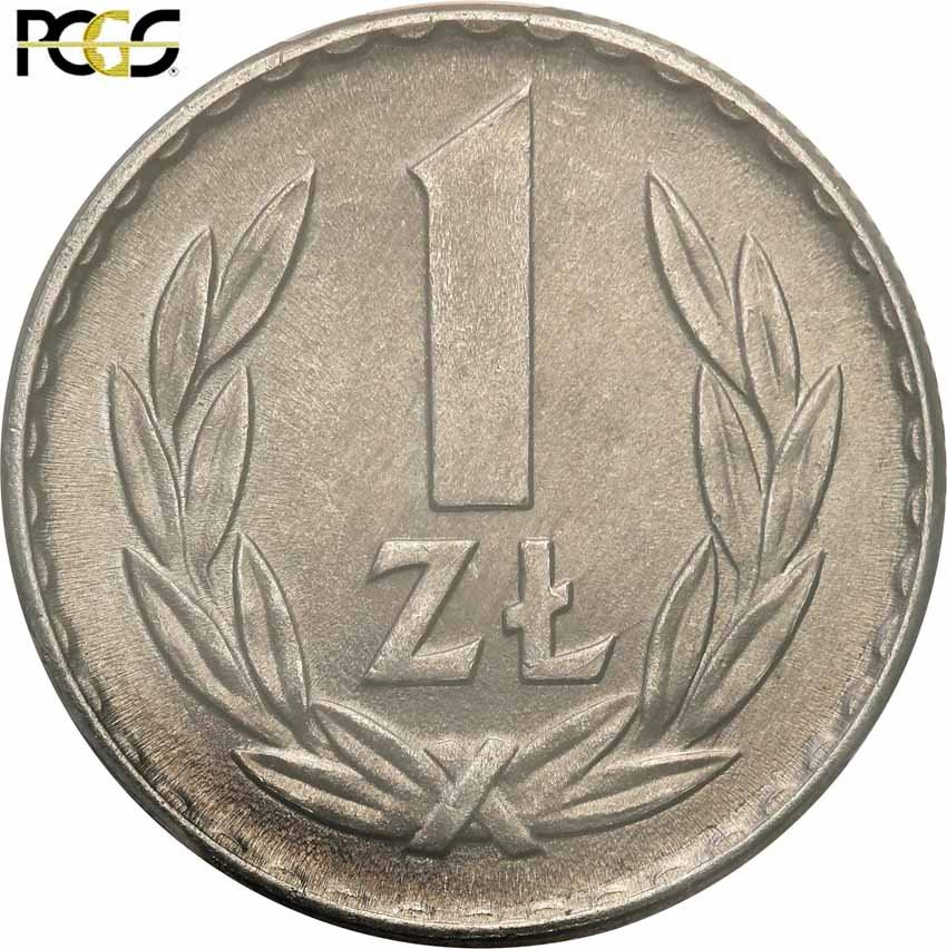 PRL. 1 złoty 1966 aluminium PCGS MS66